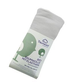 Träumeland Prostěradlo Bio-Bavlna s elastanem 120x60/140x70 SVĚTLE ŠEDÁ