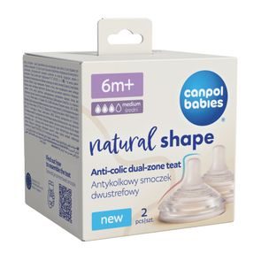Canpol babies Savička Natural Shape 2ks POMALÁ (3m+)