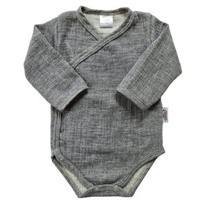 Makoma Mušelínové body zavinovací dlouhý rukáv TMAVĚ MODRÝ MELÍR