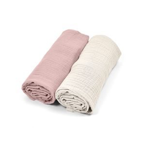 Albero Mio Mušelínové pleny 2ks (CC1) PUDROVĚ RŮŽOVÁ