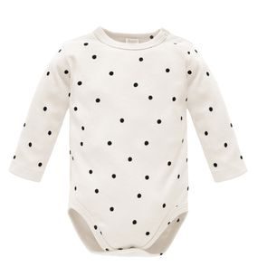 PINOKIO Body dlouhý rukáv Tres Bien puntíky KRÉMOVÁ