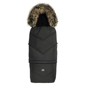 Little Elite Zimní fusak 4v1 Combi ČERNÝ béžový kožíšek