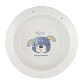 BabyOno Silikonový dělený talíř s přísavkami MODRÁ