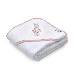 Akuku Dětská osuška s kapucí 100x100cm KOČIČKA RŮŽOVÁ