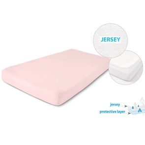 BabyMatex Nepromokavé jersey prostěradlo 140x70cm SVĚTLE RŮŽOVÉ