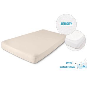 BabyMatex Nepromokavé jersey prostěradlo 120x60cm BÉŽOVÉ