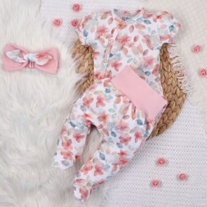 NINI Zavinovací body krátký rukáv Blossom KVĚTY