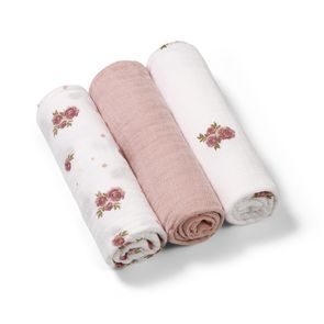 BabyOno Bavlněné pleny 3ks RŮŽOVÁ Roses