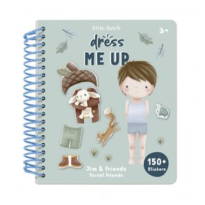 Little Dutch Kniha oblékací se samolepkami Forest Friends
