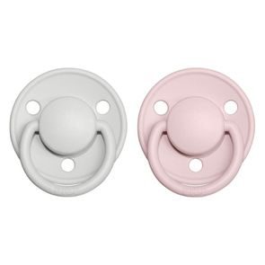 BIBS De Lux Dudlíky silikon kulaté OneSize 2ks Haze/Blossom