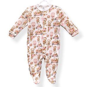 Le Bebe Overal Růžoví medvídci a balónky