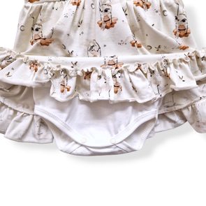 PINOKIO Šaty Tres Bien puntíky KRÉMOVÁ