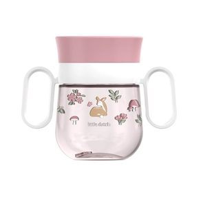 Mushie Silikonový hrneček s brčkem NATURAL