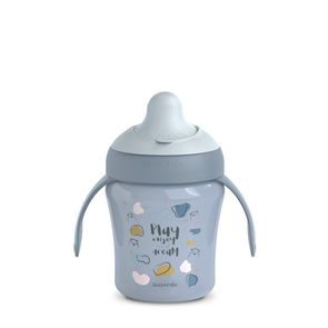 Suavinex Bear Hrníček nerozlitný 200ml MODRÝ