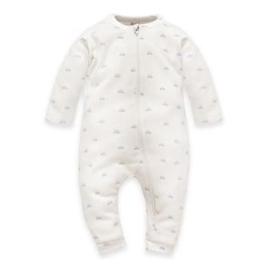 PINOKIO Overal bez ťapek na zip Lovely Day BabyBlue AUTÍČKA