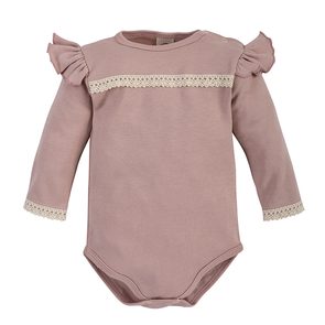 Makoma Body s krajkou a volánky Paris PUDROVĚ RŮŽOVÉ