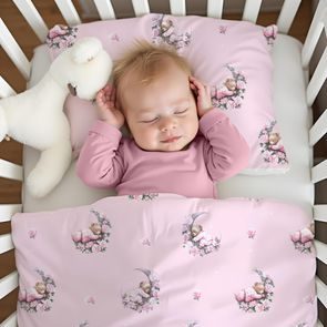 Little Dutch Povlečení organic Forest Friends Blue (100x140/60x40)