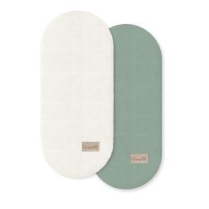 Albero Mio Mušelínové prostěradlo do kočárku 2ks Vanilková / Šalvějová