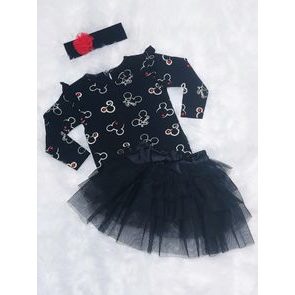 Helen Tylové šaty Pink Flowers s bílou sukýnkou