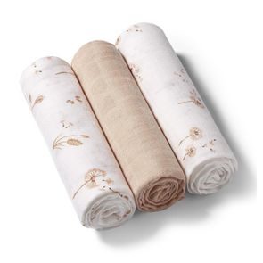 BabyOno Bambusové pleny 3ks BÉŽOVÁ Pampelišky