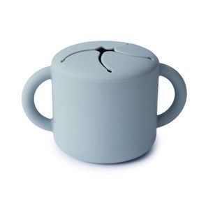 Mushie Silikonový pohárek na snack POWDER BLUE