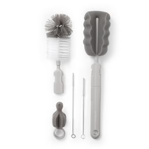 BabyOno Sada kartáčů na čištění lahví a saviček ŠEDÁ