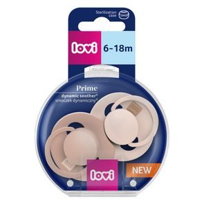 LOVI 2x dudlík silikonový dynamický PRIME 6-18m Baby Blue/Blue