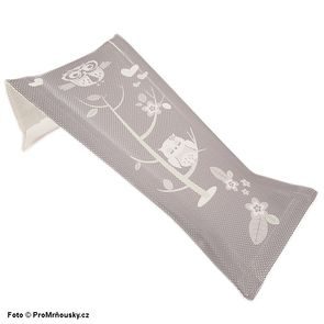 Tega Lehátko do vaničky látkové SOVIČKA ŠEDÉ