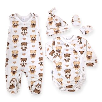 Le Bebe Soupravička (4ks) s dupačkami - Teddies