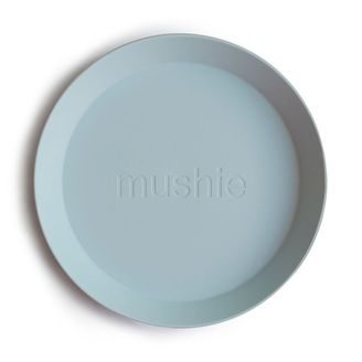 Mushie Kulatý talíř 2ks POWDER BLUE