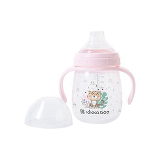 Canpol babies Hrneček se silikonovým pítkem FirstCup Bonjour Paris 250ml MODRÝ
