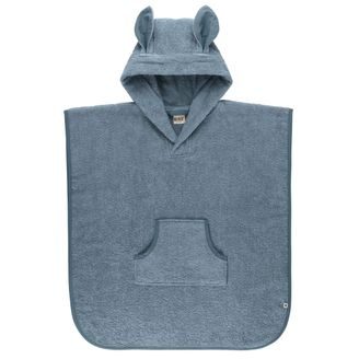 BIBS Kangaroo froté pončo BIO bavlna PETROL