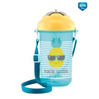 Canpol babies Cestovní láhev s brčkem So Cool 400ml (12m+) - ANANAS