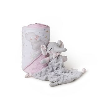 Interbaby Osuška froté Sloník + Přítulka Sloník RŮŽOVÁ