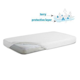 BabyMatex Nepromokavé froté prostěradlo 140x70cm BÍLÉ