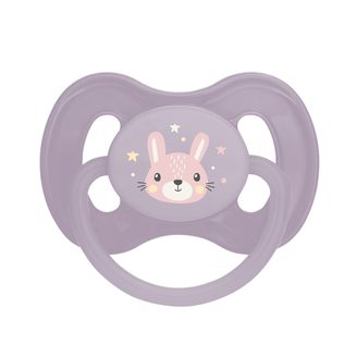 Canpol babies Dudlík kaučukový třešinka 6-18m Cute Animals FIALOVÝ