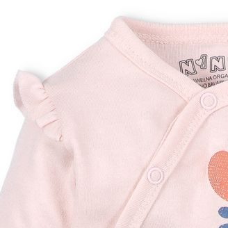 Makoma Waffel body "polo" dlouhý rukáv WHITE