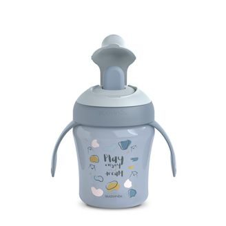 Canpol babies Tréninkový hrníček se svítícími úchyty Exotic Animals 240ml (6m+) - RŮŽOVÝ PANDA