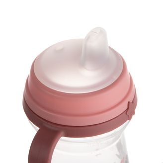 Canpol babies Hrneček se silikonovým pítkem FirstCup Bonjour Paris 250ml RŮŽOVÝ