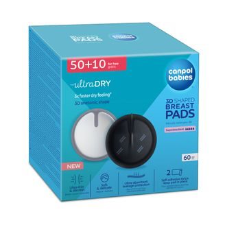 Canpol babies Tvarované prodyšné 3D vložky do podprsenky 50+10ks ČERNÉ