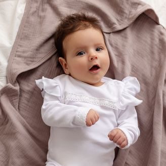 Eevi Body zavinovací Petite Hvězdičky SVĚTLE ŠEDÁ
