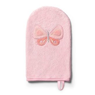 BabyOno Bambusová žínka s výšivkou Motýl RŮŽOVÁ
