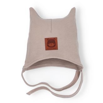 NINI Čepička zavazovací Méďa Pilot SVĚTLE HNĚDÁ