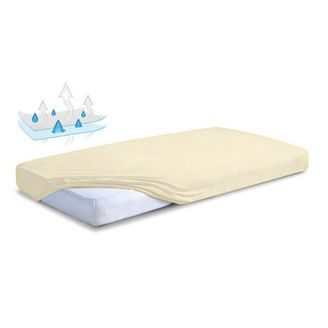 BabyMatex Nepromokavé froté prostěradlo 140x70cm KRÉMOVÉ