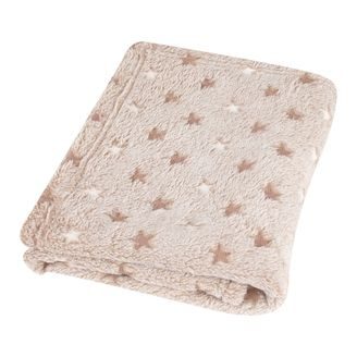 BabyMatex Dětská deka Milly (75x100) HVĚZDIČKY SVĚTLE HNĚDÁ