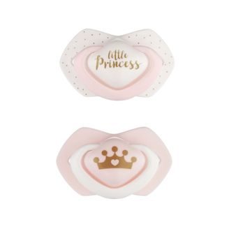 Canpol babies Dudlík 0-6m silikon symetrický 2ks Royal Baby RŮŽOVÁ