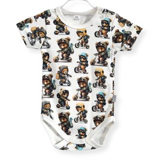 Le Bebe Body krátký rukáv Méďa biker