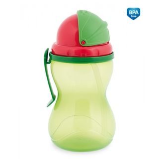 Canpol babies Sportovní láhev s brčkem 370ml (12m+) ZELENÁ