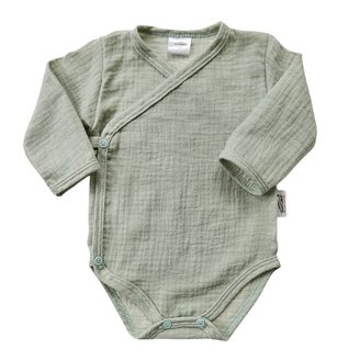 Makoma Mušelínové body zavinovací dlouhý rukáv MINT MELÍR