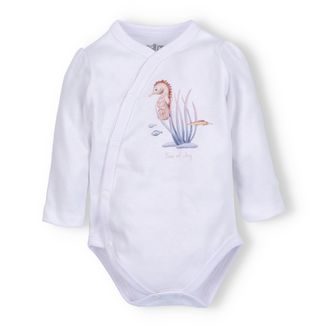 NINI Zavinovací body dlouhý rukáv Ocean Girl BÍLÉ